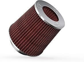 K&N 4-Inch Round Tapered Air Intake Filter - Washable, High Performance, 3" or 3-1/2" or 4" adjustable fitting
