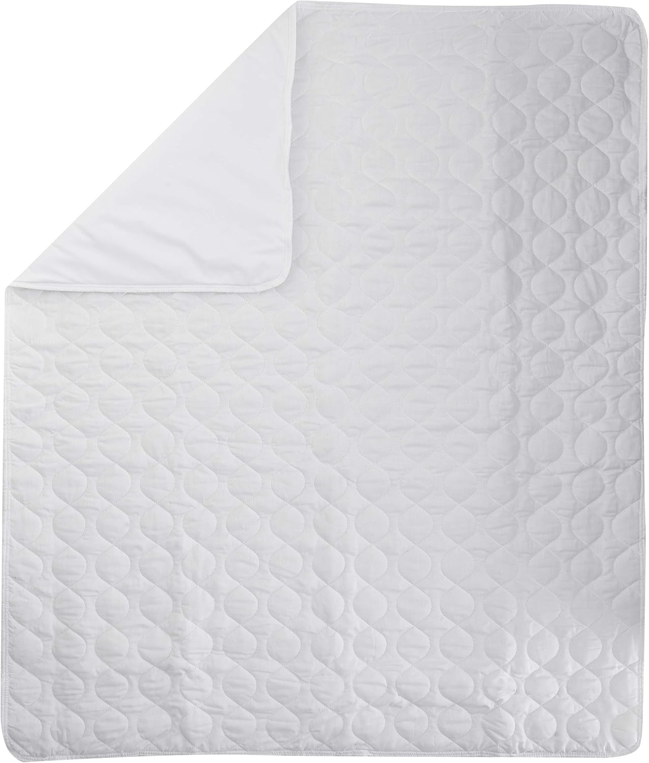 Linenspa 44" x 52" Skid Resistant Waterproof Sheet and Mattress Protector Pad-Highly Absorbent-Machine Washable-Quilted, White