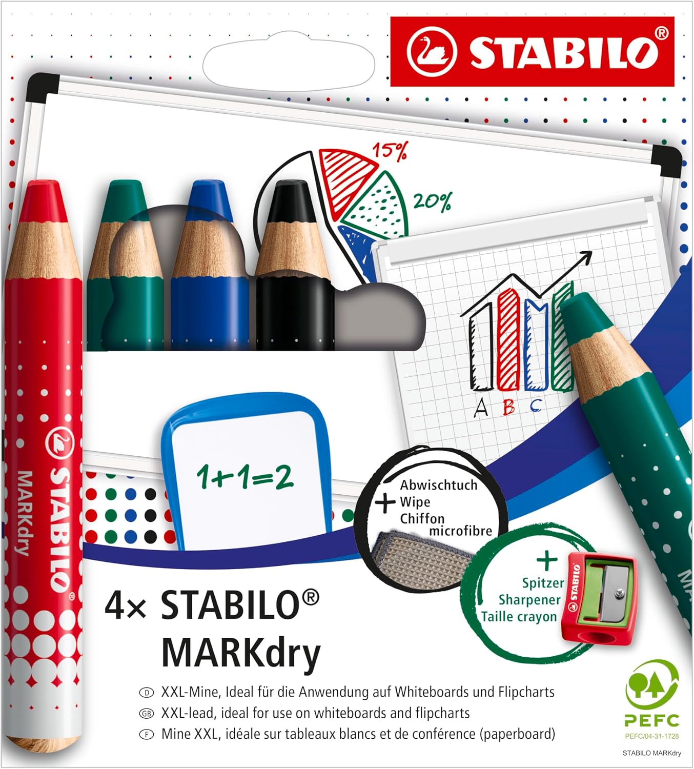 STABILO MARKdry - Whiteboard Flipchart Marker