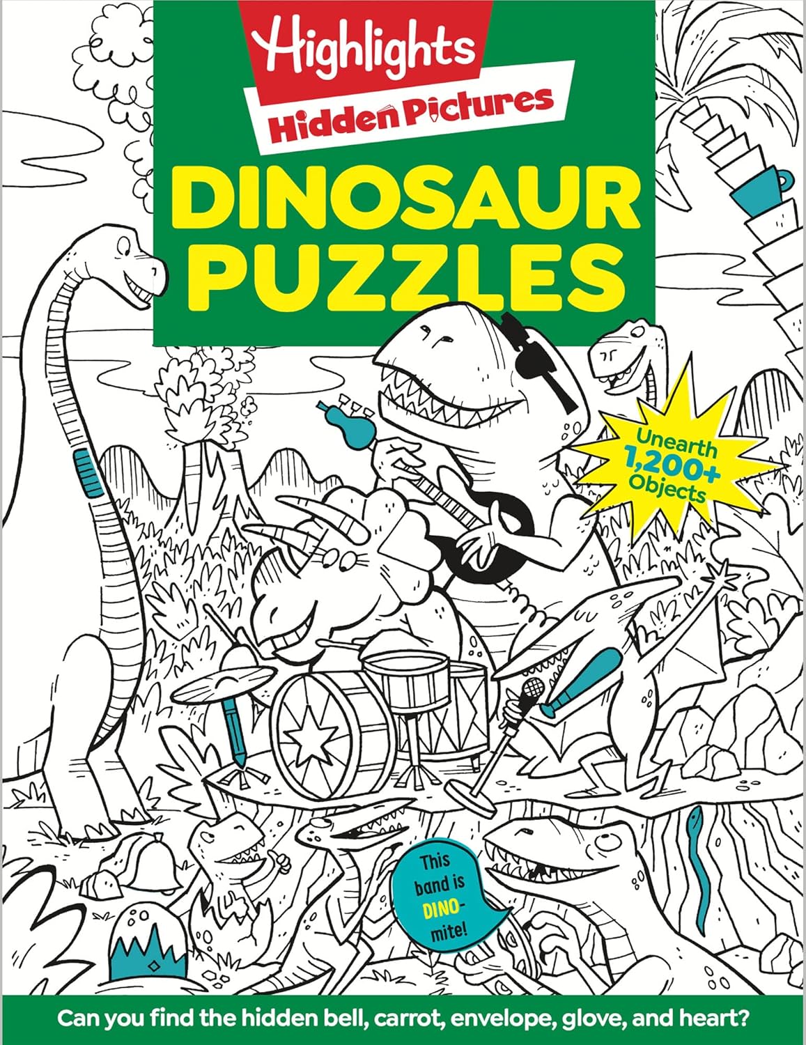 Dinosaur Puzzles: Roaring Fun Hidden Pictures Puzzles with T-rex, Fossils and More for Kids Ages 6-12, Over 1,900 Hidden Objects for the Ultimate Dino-Themed Activity Book