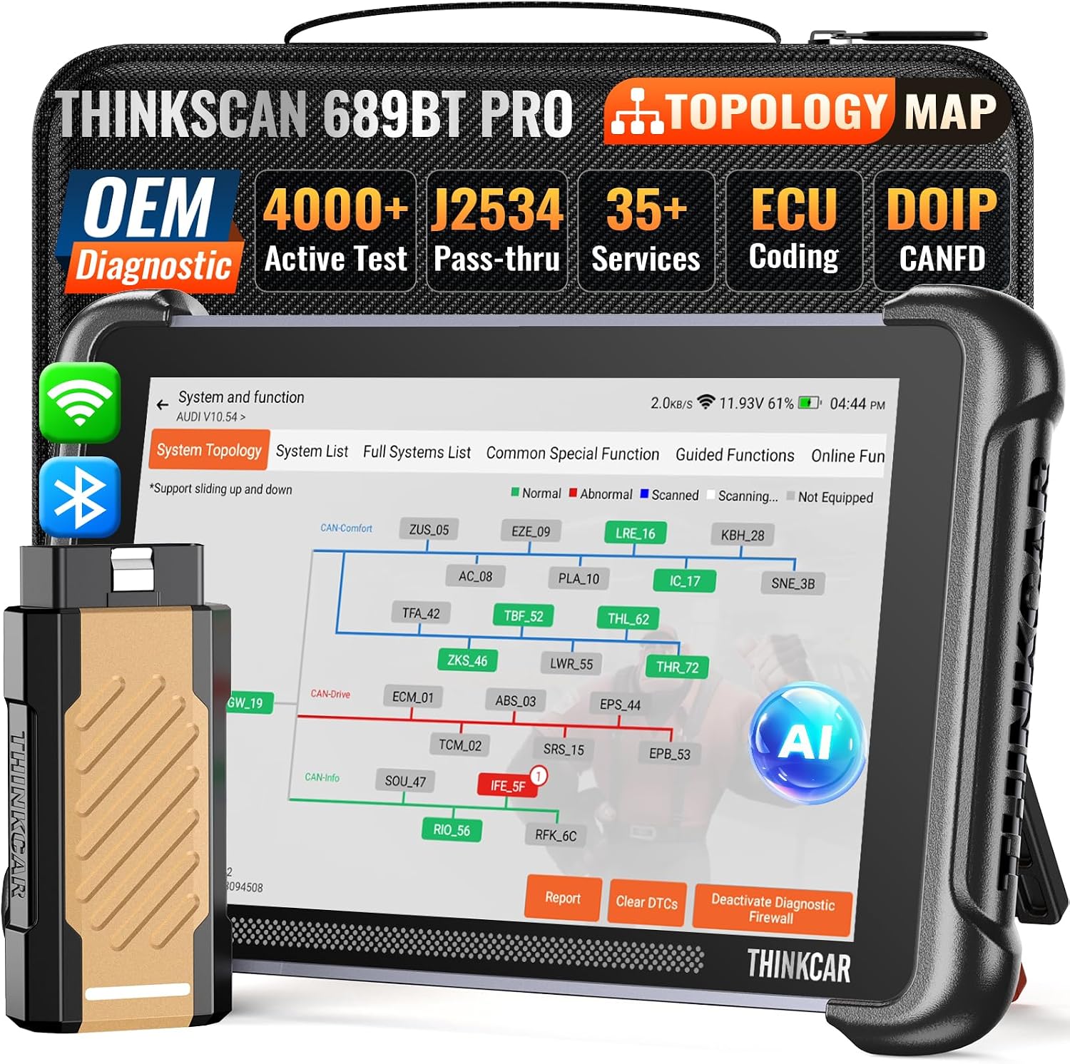 THINKCAR THINKSCAN 689BT PRO Bidirectional Scan Tool with Topology Map