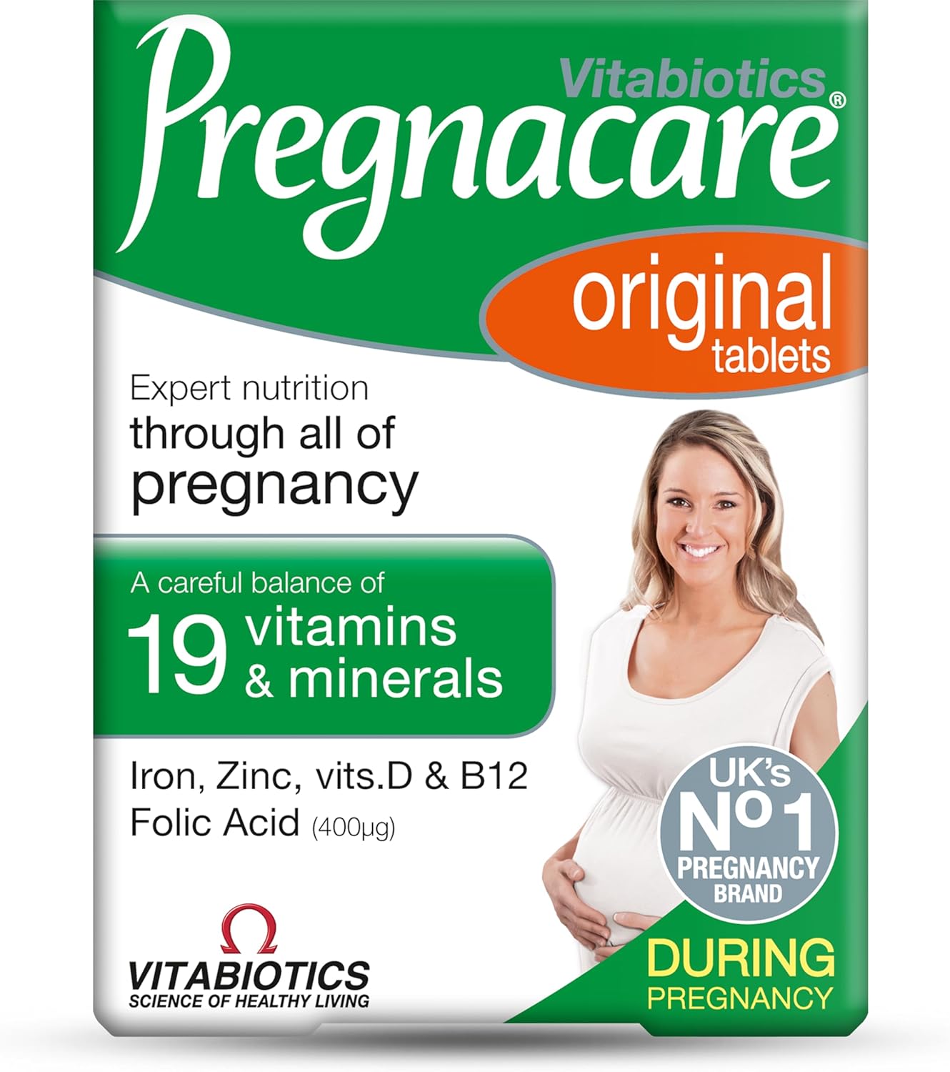 Pregnacare Original Formula Tablets During Pregnancy Support Vitamins and Supplements, 90 Tablets (Pack of 1)