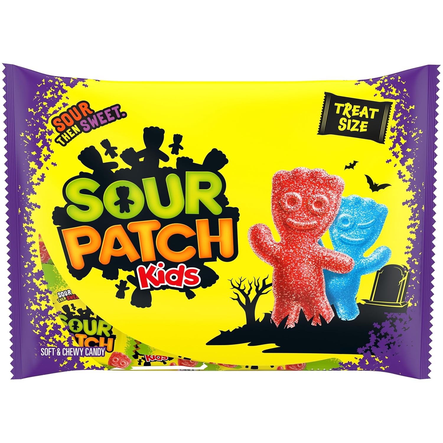 SOUR PATCH KIDS Soft & Chewy Halloween Candy, 22 Trick or Treat Bags