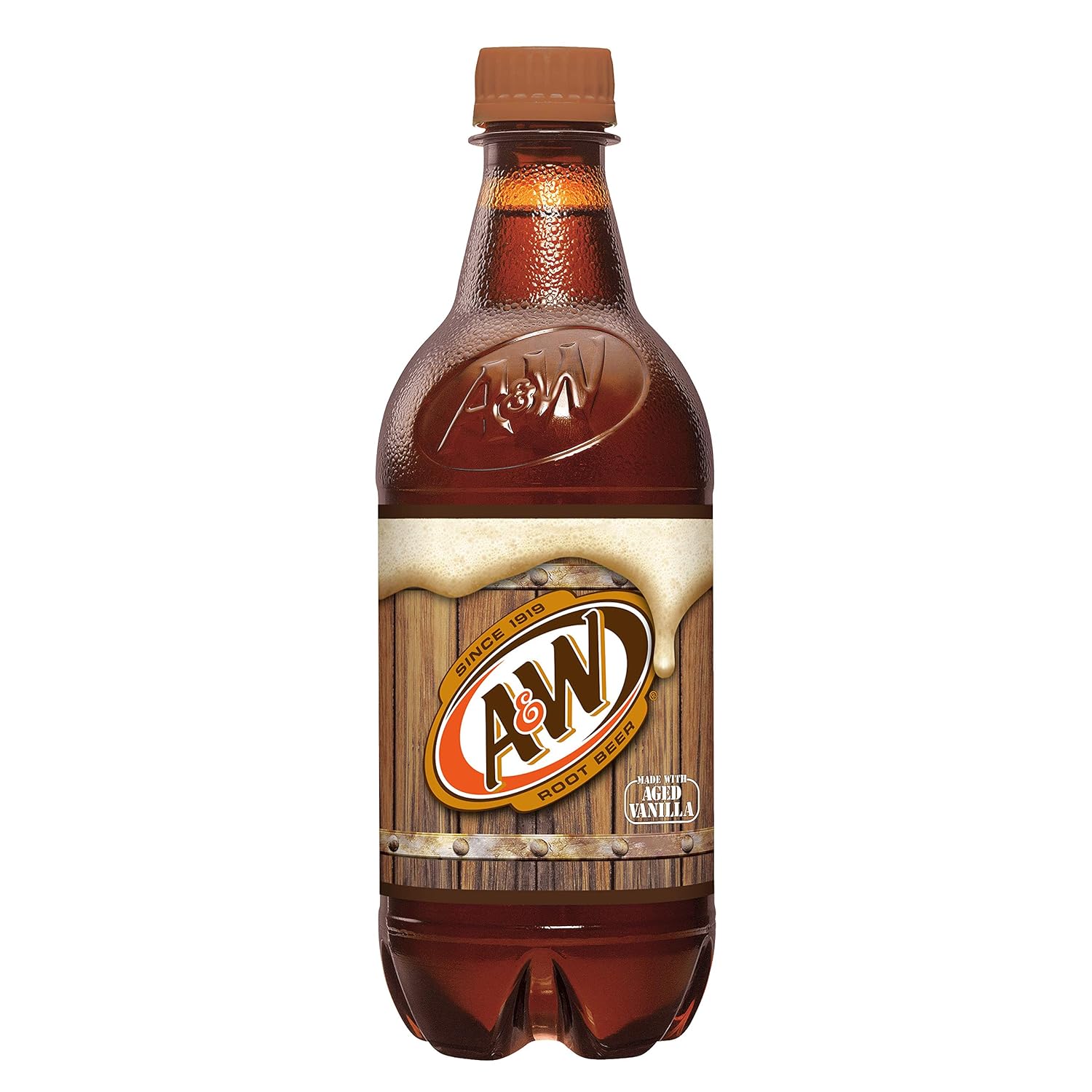 A&W Root Beer 20 oz Soda Bottles (Pack of 10, Total of 200 FL OZ)