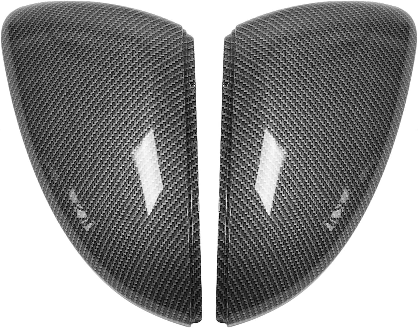 Mirror Caps 2Pcs for R, Fydun 2Pcs Rearview Wing Mirror Cover Cap Carbon Fiber Style Replacement for Mk7/ Mk7 R/Golf Mk7 GTI/GTD Hatchback/Estate 2013-2017