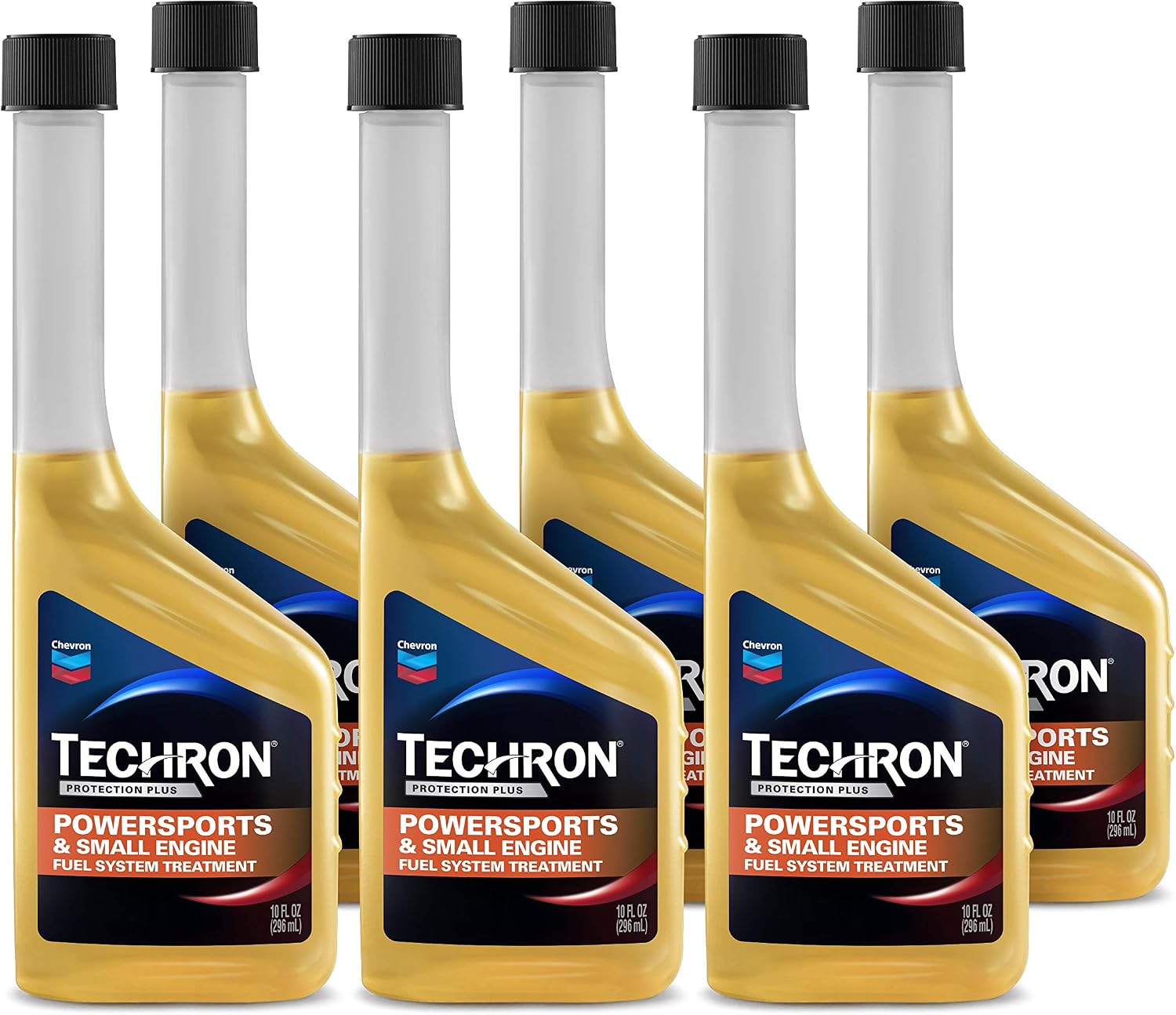 Chevron Techron Protection Plus Powersports and Small Engine Fuel System Treatment, 10 oz, Pack of 6