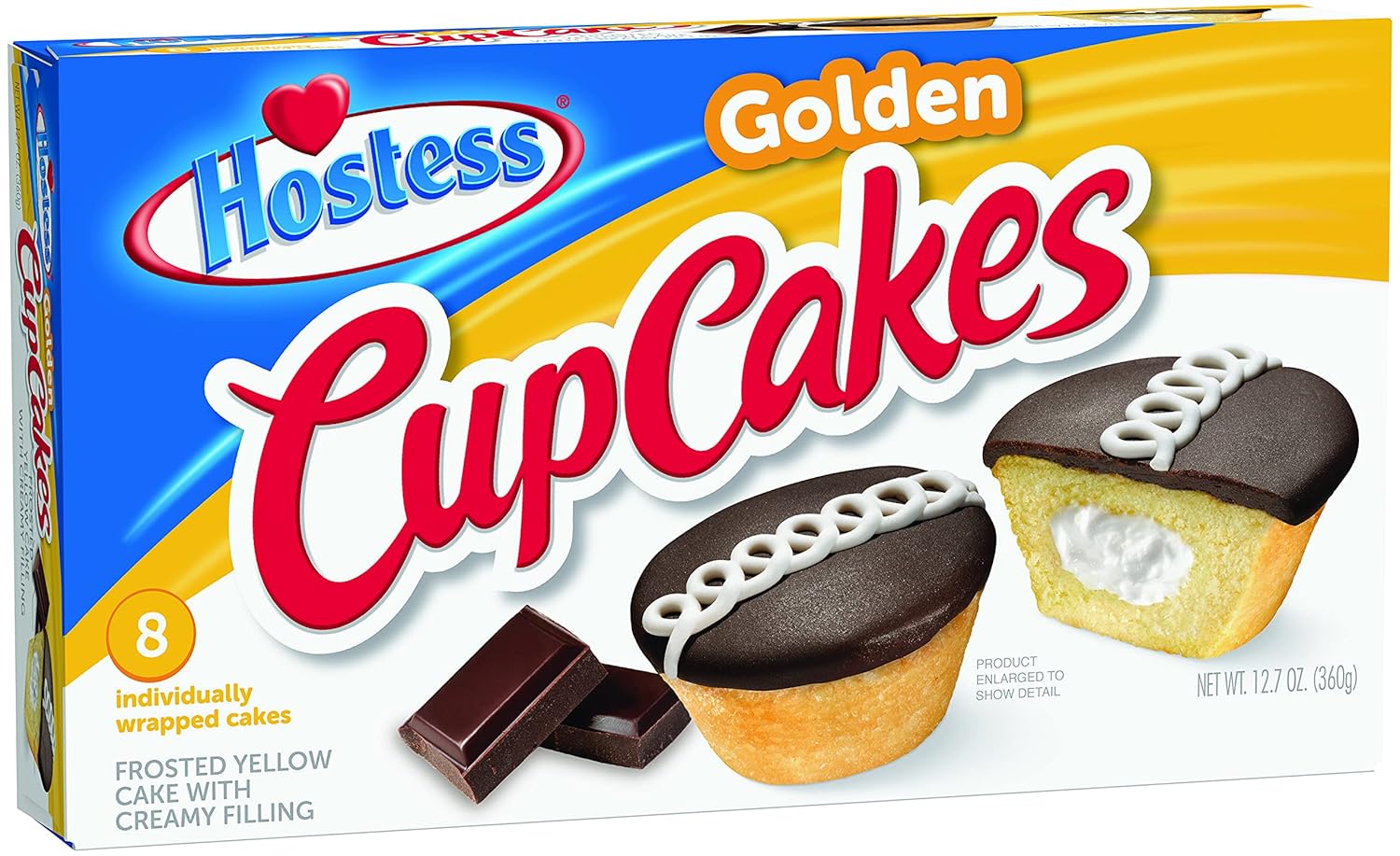 Hostess Cupcakes, Golden, 8 Count (Pack of 6)