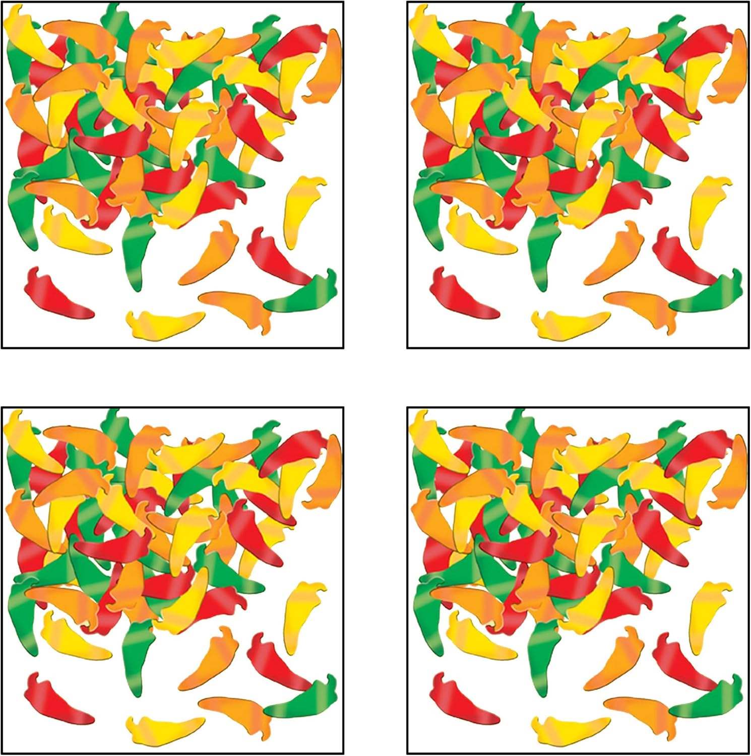 Beistle Fanci-Fetti Chili Peppers Pack of 4