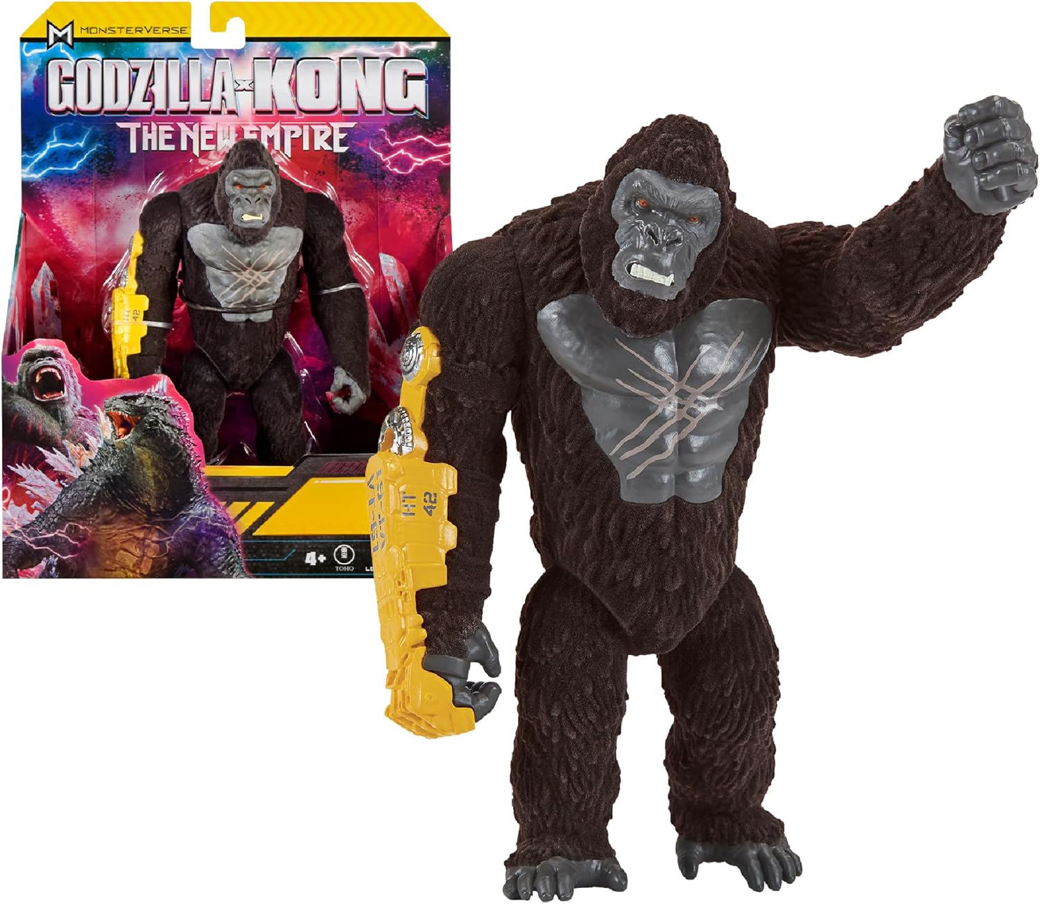 MonsterVerse Godzilla x Kong: The New Empire, 6-Inch Real Feel Kong Action Figure Toy, Iconic Collectable Movie Character, Suitable for Ages 4 Years+
