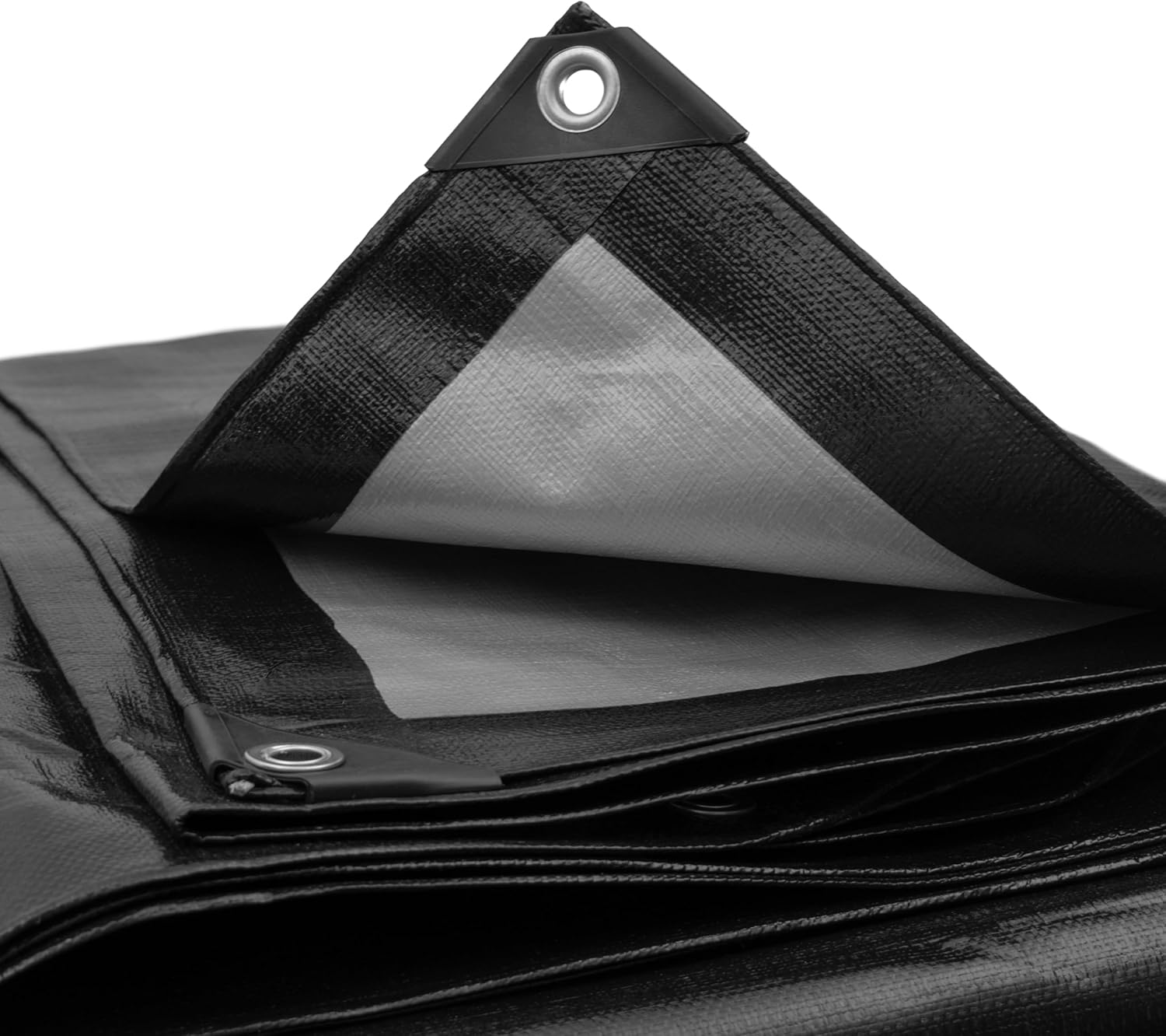 waterproof/weatherproof tough premium 240gsm black/silver tarpaulins/builders tarps/camping garden cover ground sheet (1m x1m)
