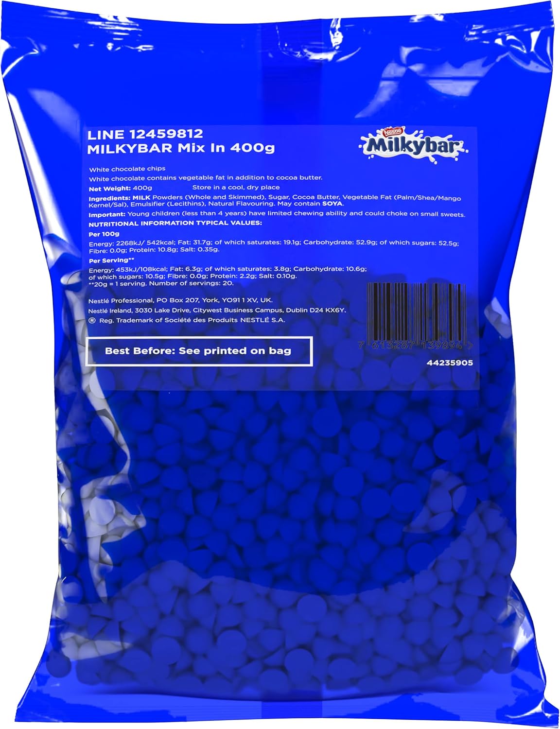 Milkybar Mix-In - Chocolate Pieces for Baking - 400g Pack