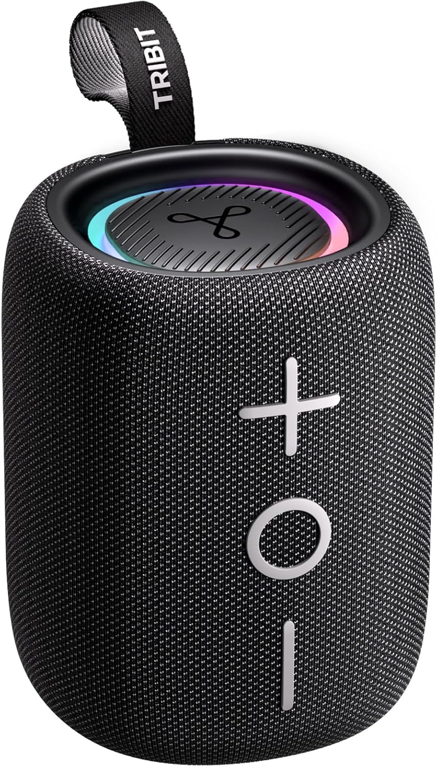 Tribit StormBox Mini+ Portable Bluetooth Speaker, 12W, 360° Sound, Black