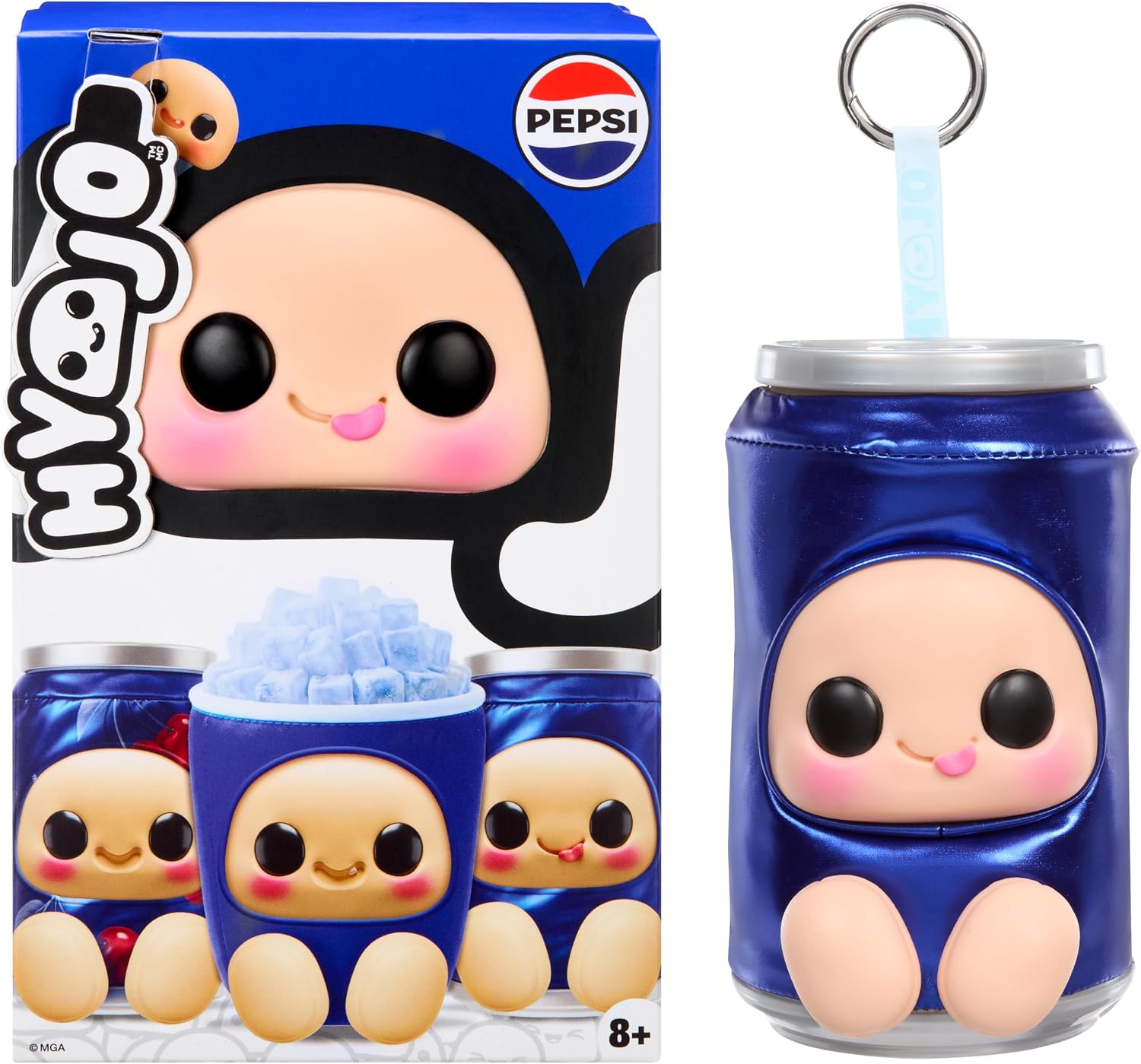Hyojo Pepsi Series, Blind Box Mixed Material Squishy Collectible, Limited Edition, 3 to Collect, Pepsi Wild Cherry Can, Pepsi Can, and Pepsi Fountain Drink Ages 16+﻿