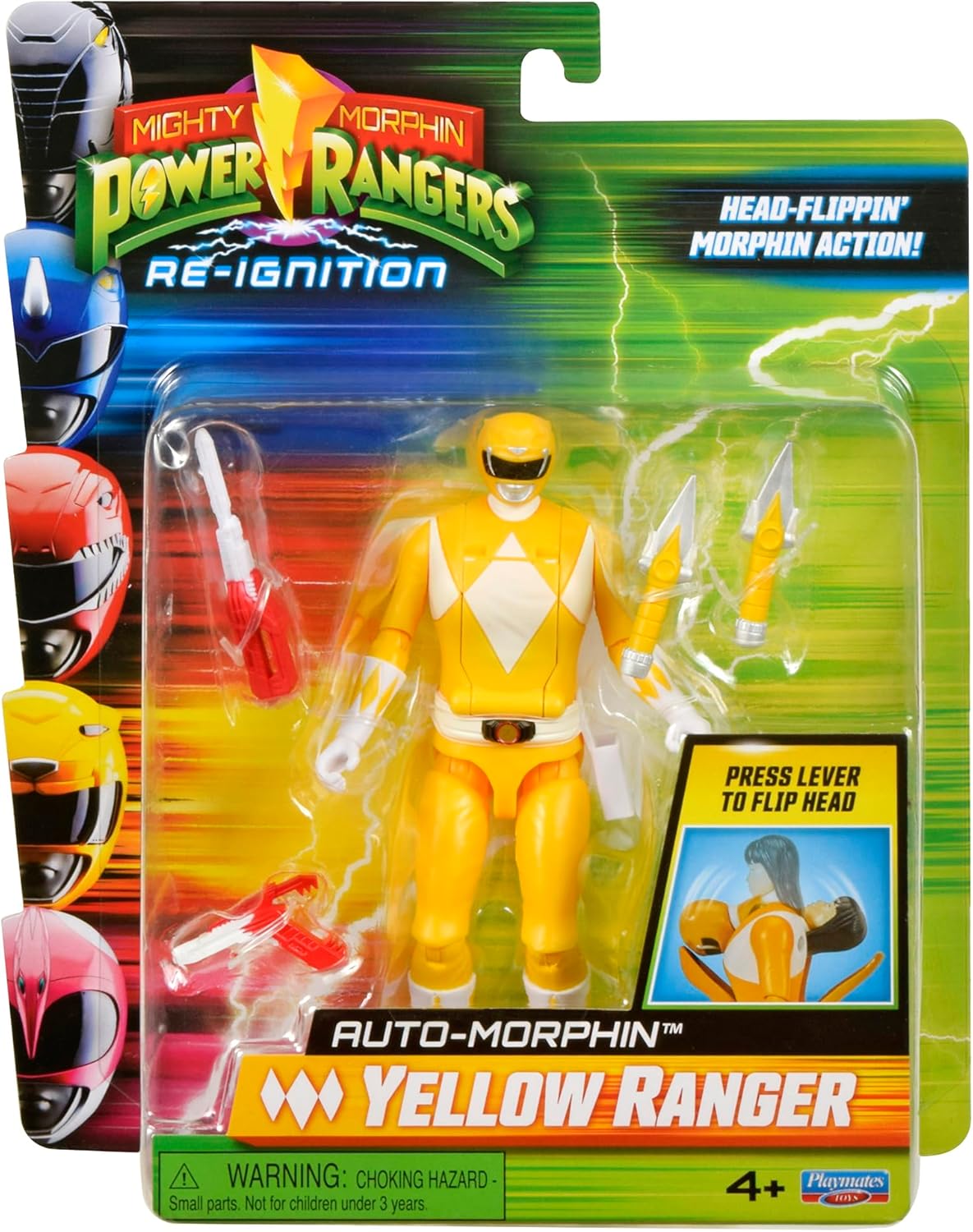 Power Rangers Mighty Morphin Auto-Morphin Yellow Ranger Action Figure