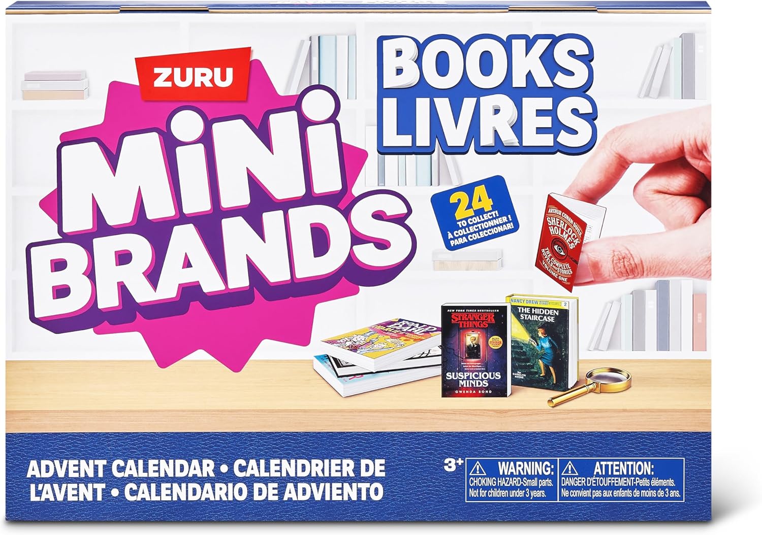 Mini Brands Books Advent Calendar by ZURU, Collectible Seasonal Toys for Girls, Boys, and Collectors