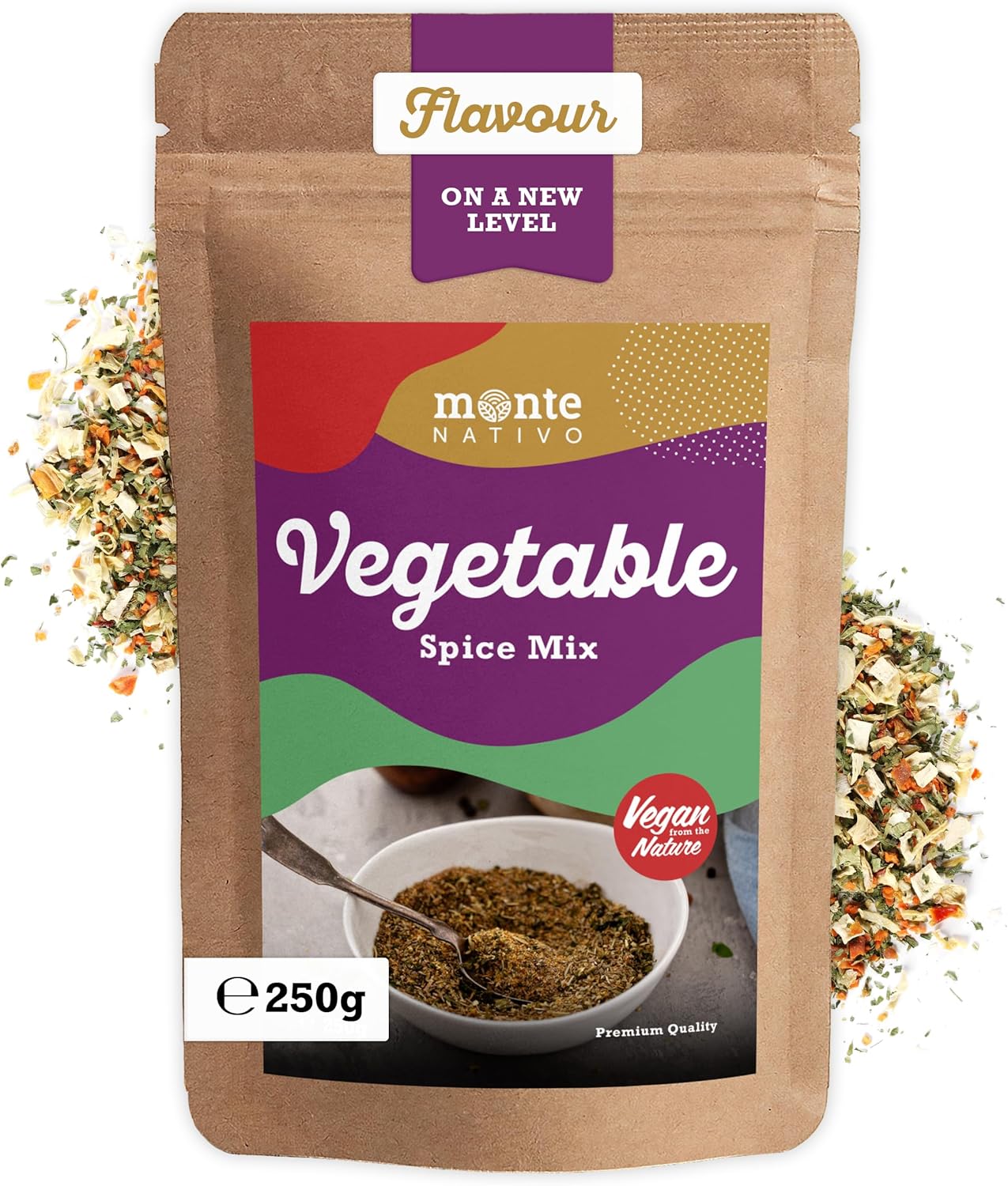 Vegetable Mix Monte Nativo (250g) - Vegetable Seasoning - Veggie Mix - Gently dried and aromatic Spices ideal for Cooking and Seasoning