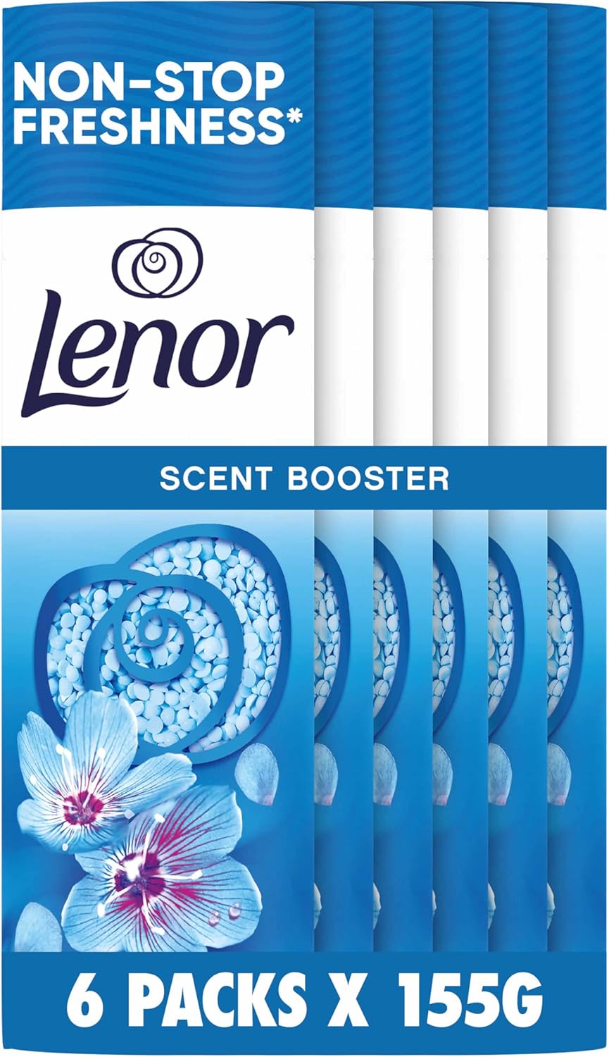 Lenor Laundry Perfume In-Wash Scent Booster 6 Packs x 155g - Spring Awakening, Non-Stop Freshness for Up to 12 Weeks