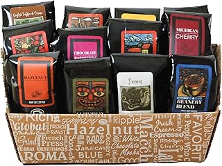 Indulgent Coffee Selection Gift Box | 100% Specialty Arabica Coffee | 12 Sample Bags of Medium Roast Ground Coffee