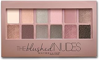 Maybelline The Blushed Nudes Eyeshadow Palette Makeup, 12 Pigmented Matte & Shimmer Shades, Blendable Powder, 1 Count