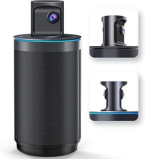 KanDao Meeting 360 Video Conference Camera, 8K Captured 1080P 360 Degree Meeting Room Camera, 8*Mics, 20W Speaker, 4-in-one USB Conference Webcam, Smart Tracking Zooming, Wide-Angle, Plug & Play