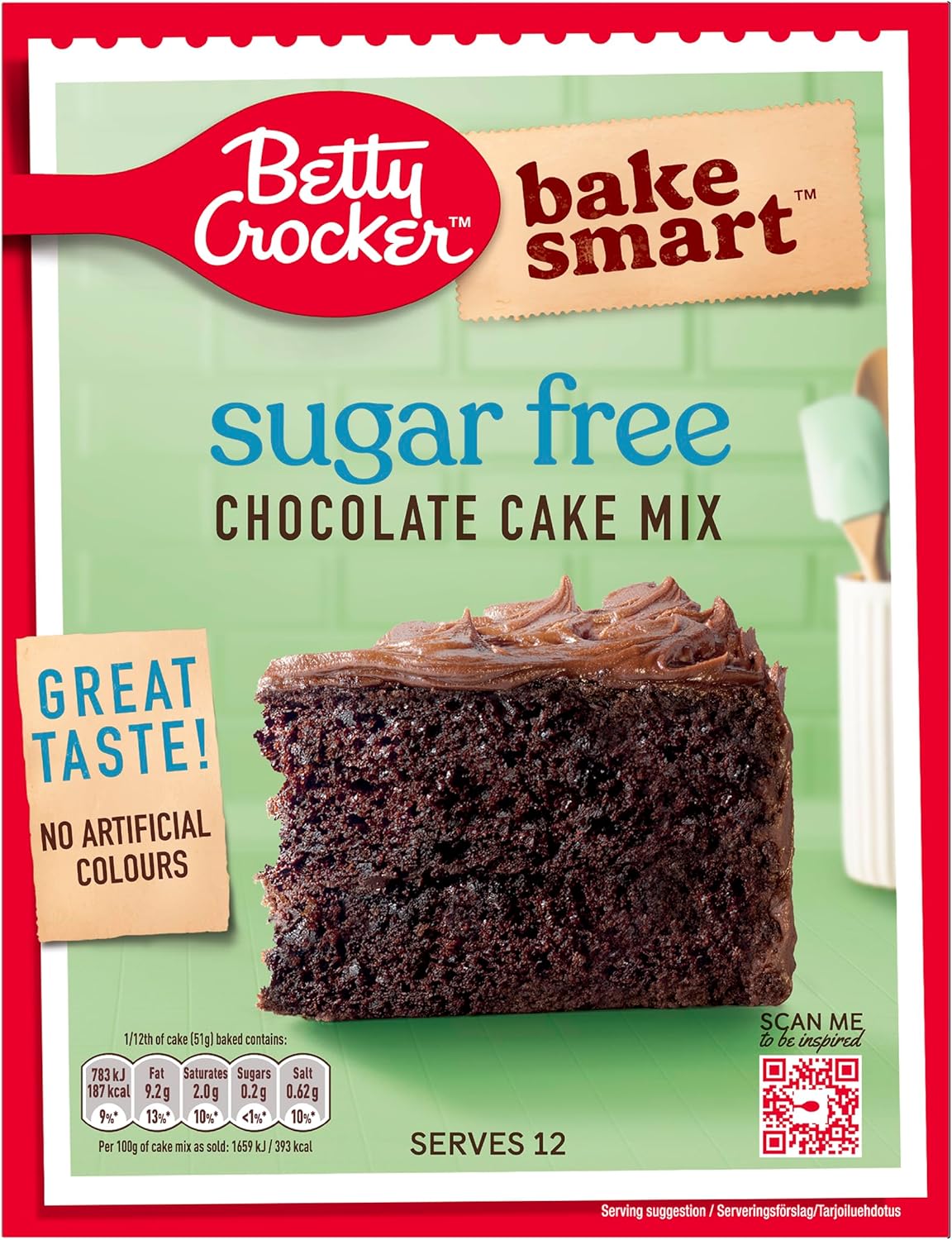 Betty Crocker Bake Smart Sugar Free Chocolate Cake Mix 350g