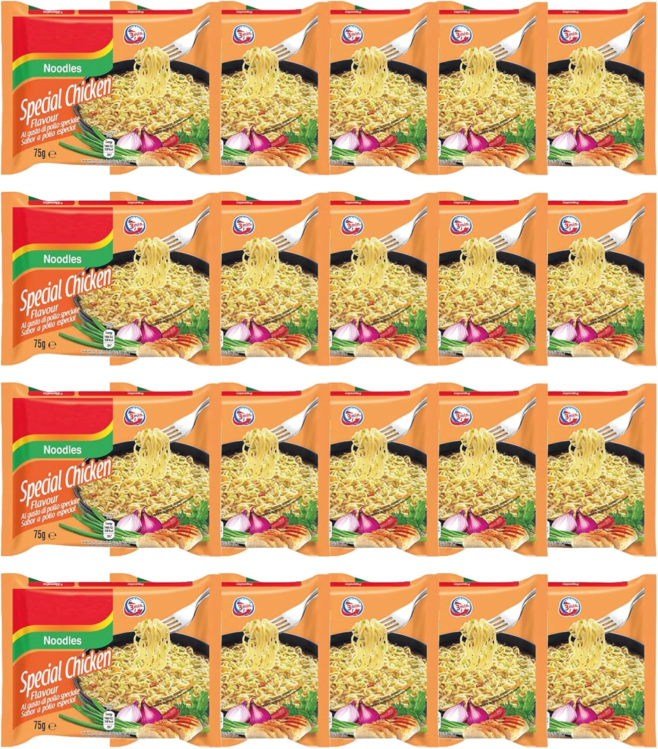 Instant Noodles Special Chicken - 75g (Pack of 20) | Authentic Indonesian Instant Noodles | Quick and Easy | Ready to Serve in Minutes