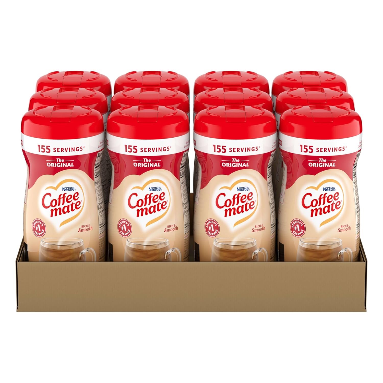 Nestle Coffee mate Coffee Creamer, Original, Powder Creamer, 11 oz Canister (Pack of 12)