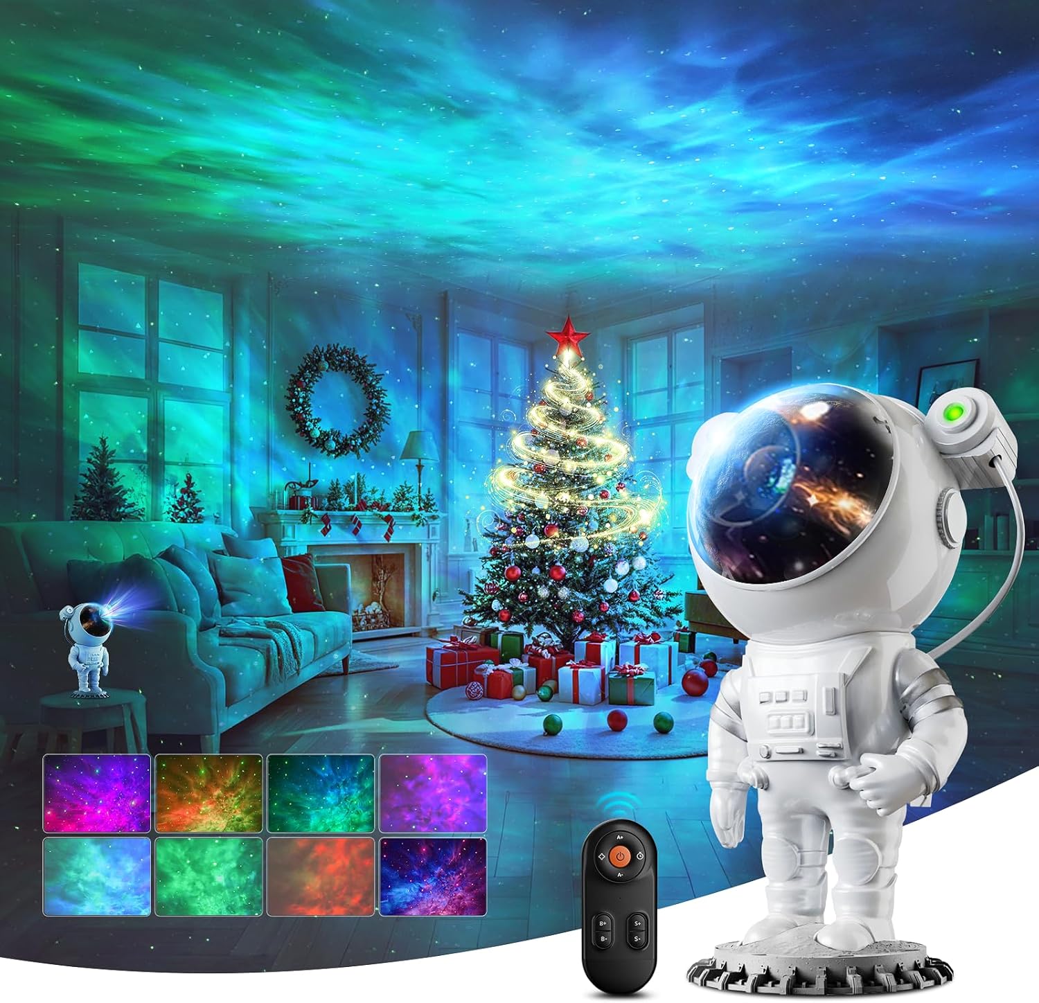 LPONGPOCUI Astronaut Galaxy Projector Starry Night Light, Astronaut Light Projector with Nebula, Space Star Projector with Timer & Remote Contro, Room Decor Aesthetic Best Gift for Children & Adults