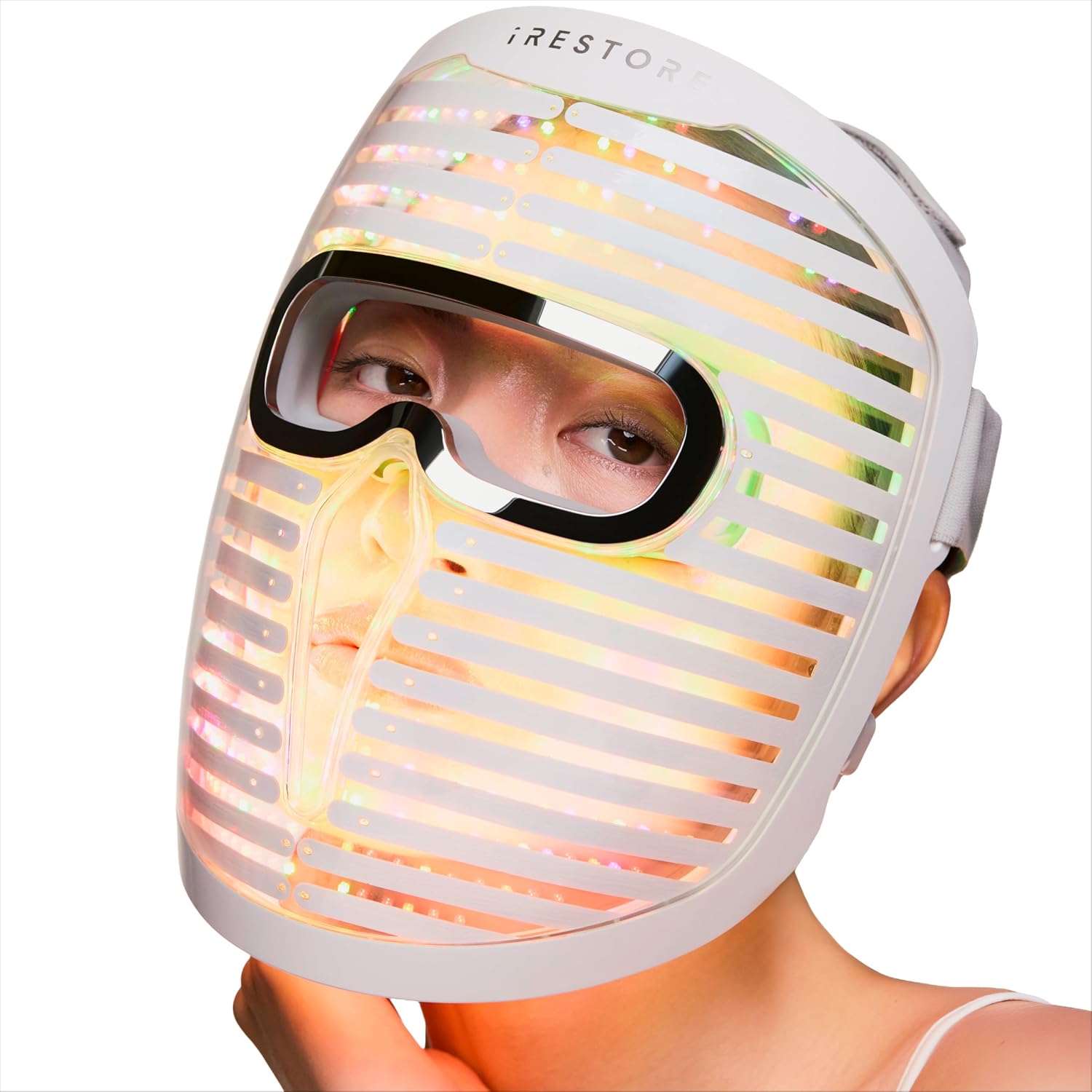 iRestore Face Mask Pro, 8-Wavelength Red Light Therapy for Face, 800 Diodes
