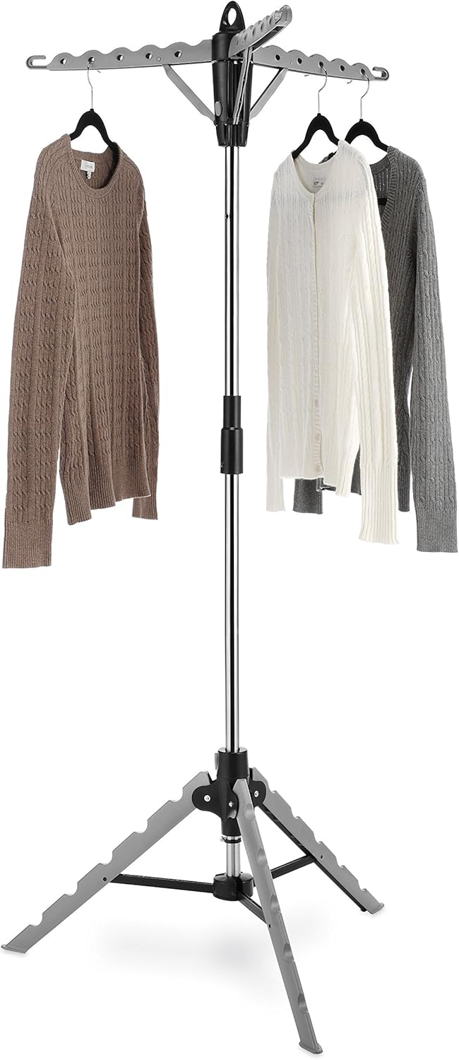 Whitmor, 28x28x64.5, Garment & Drying Rack, Grey, Gray