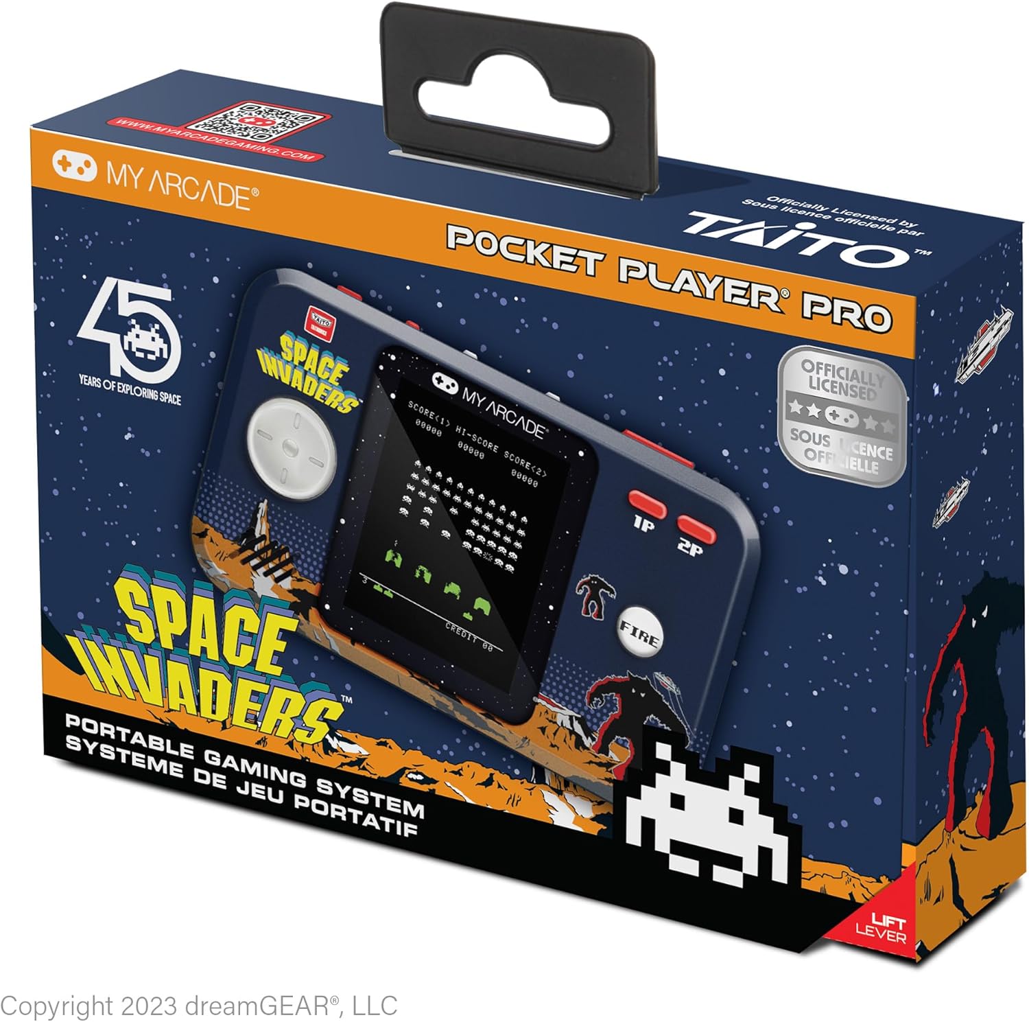 My Arcade Space Invaders Pocket Player Pro Handheld Portable Gaming System