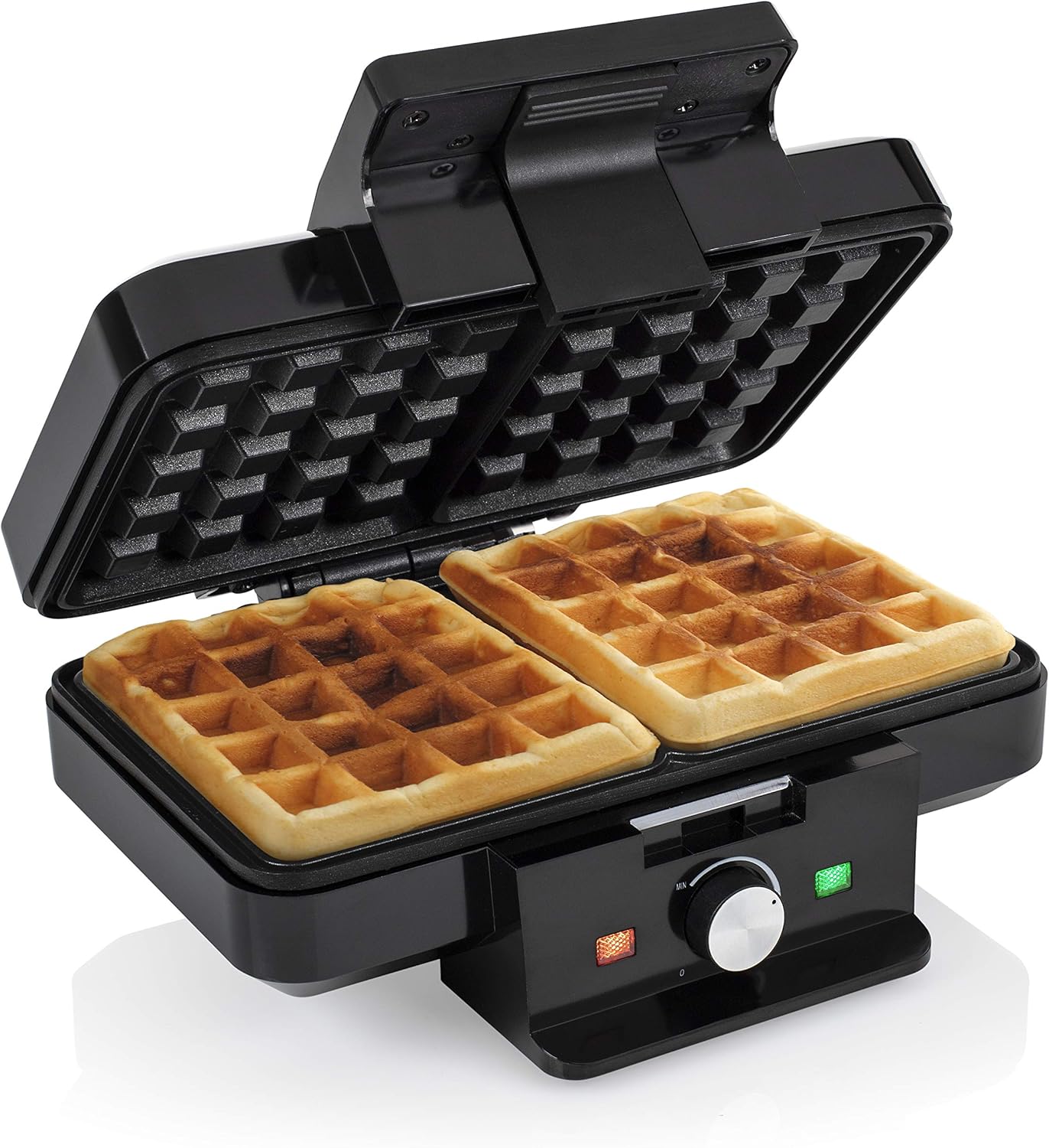 Tristar Waffle Iron - 2 Belgian waffles at the same time - Baking surface : 22 x 13,5 cm - Adjustable thermostat - Non-stick coating - 1000 W - WF-1165