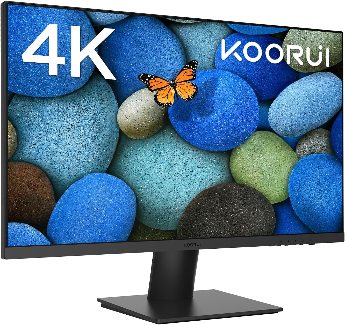 KOORUI 27 Inch Monitors, 4K Computer Monitors UHD(3840 * 2160), IPS, 6ms, 60Hz, 2x HDMI 2.0 & DisplayPort 1.4, Adpitive Sync, HDR10, VESA 100 * 100mm, 90% DCI-P3, Eye Care