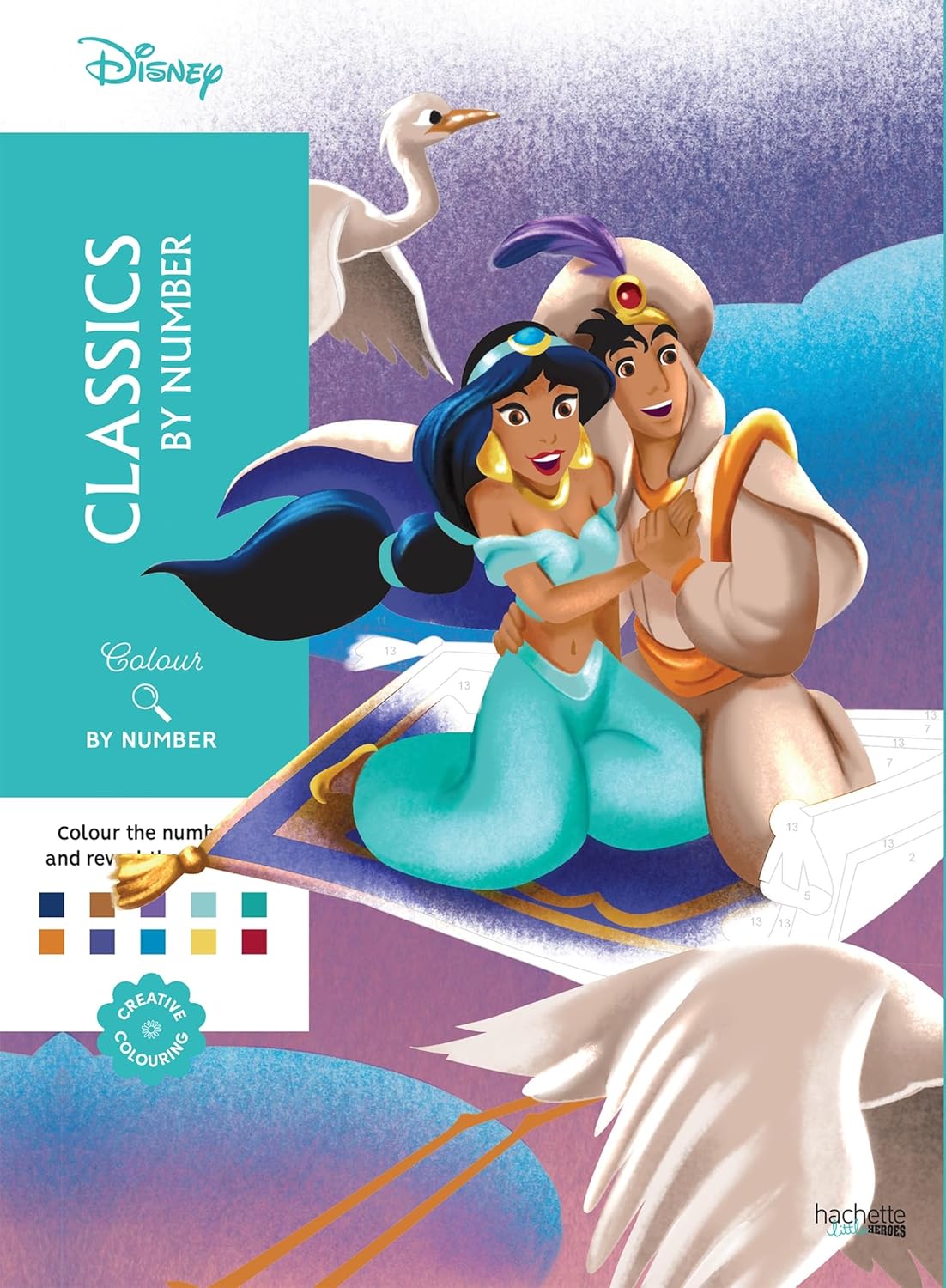 Mystery Colouring - Classics by Number: Reveal iconic Disney characters with colour by number