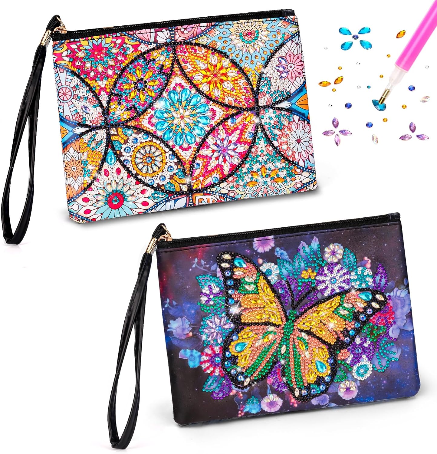 Crafts Kits for 6-12 Year Old, Gifts for 8 9 10 11 12 Year Olds Girls - Diamond Art and Crafts for Kids, Girls Toys Diamond Painting Handbags Set, Creative Birthday Presents for Teenagers Adults