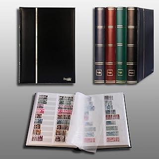 Prophila Stamp Album (New) 60 White Divided Sides, Padded Black Cover