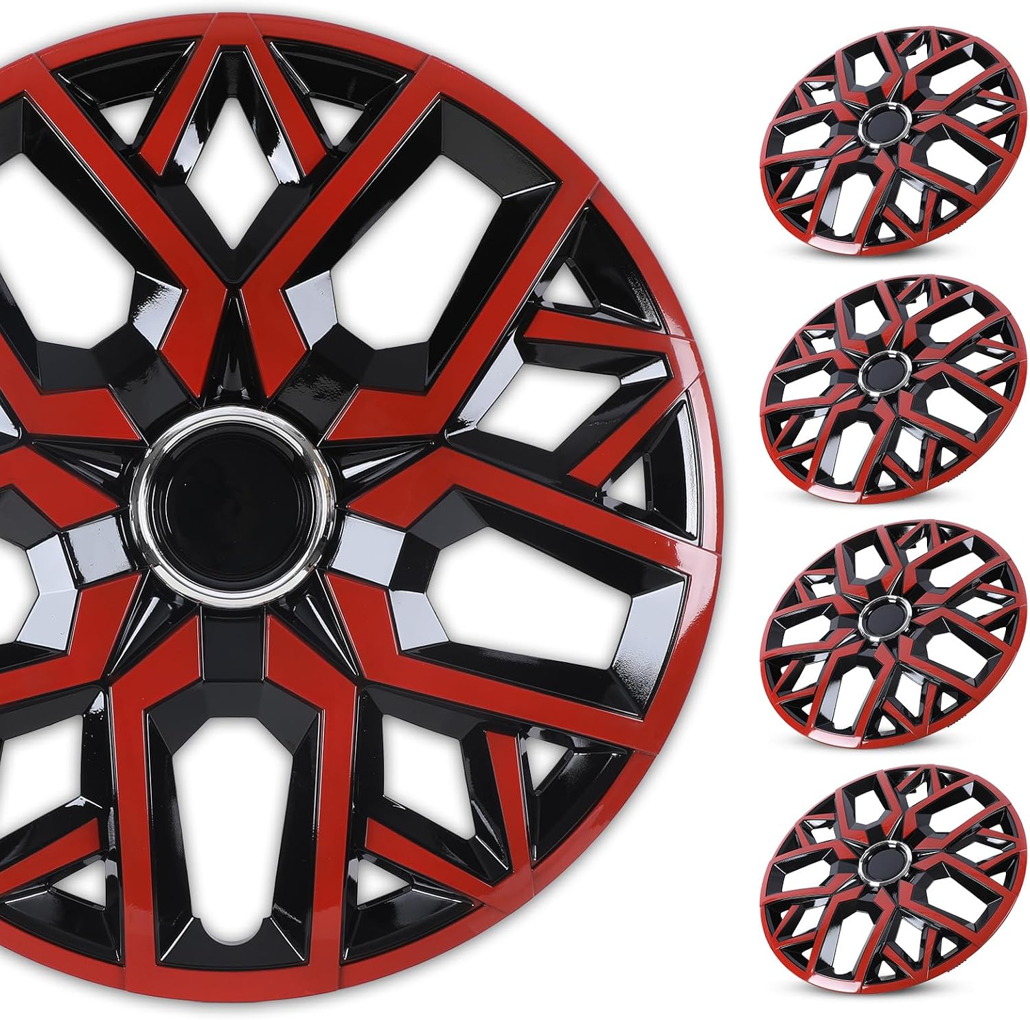 WOLFSTORM 15’’ Universal Hubcaps for Steel Wheel Rims Cover R15 Car Hubcaps