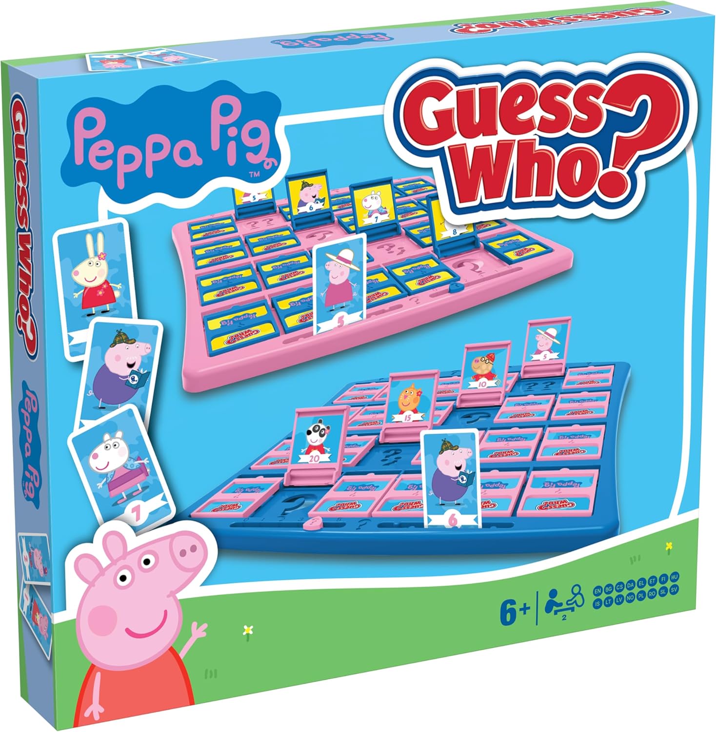 Winning Moves Peppa Pig Guess Who? Board Game including Peppa, Mummy Pig, George, Daddy Pig easy to set up, gift for ages 6 plus