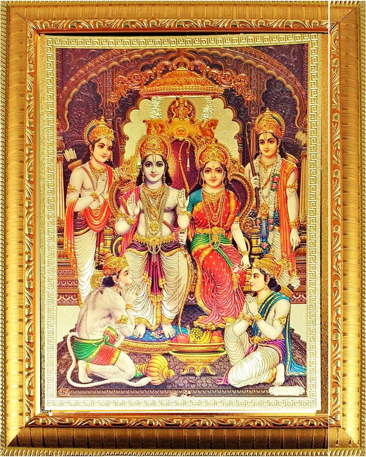 Gold Plated foil embolished Photo Frame of RAM DARBAR