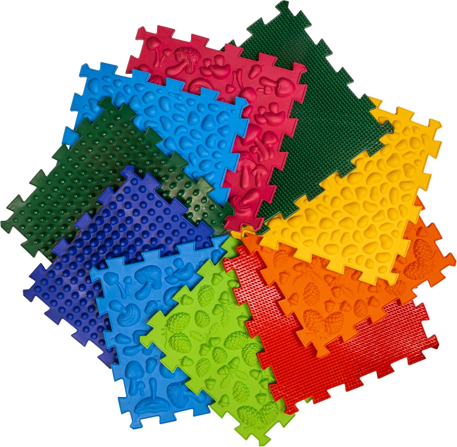 Textured Floor Mats Sensory Puzzle Rug Carpet - Sensory Floor Tiles Mat - Orthopedic Floor Mat Massage - Sensory Mats for Autistic People (10)