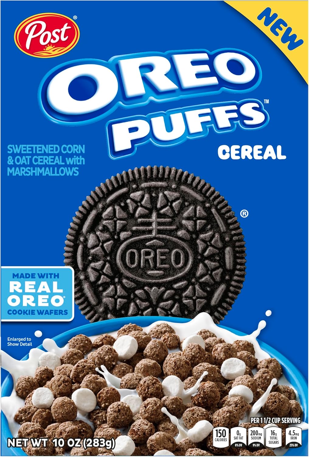 Post Oreo Puff Breakfast Cereal, 10oz Box