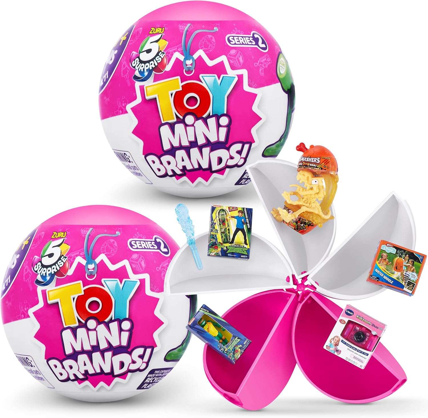 Mini Brands Toy Minis Series 2 Wave 2 Capsule Mystery Collectible Toy, Surprise Toy Inside (2 Pack)