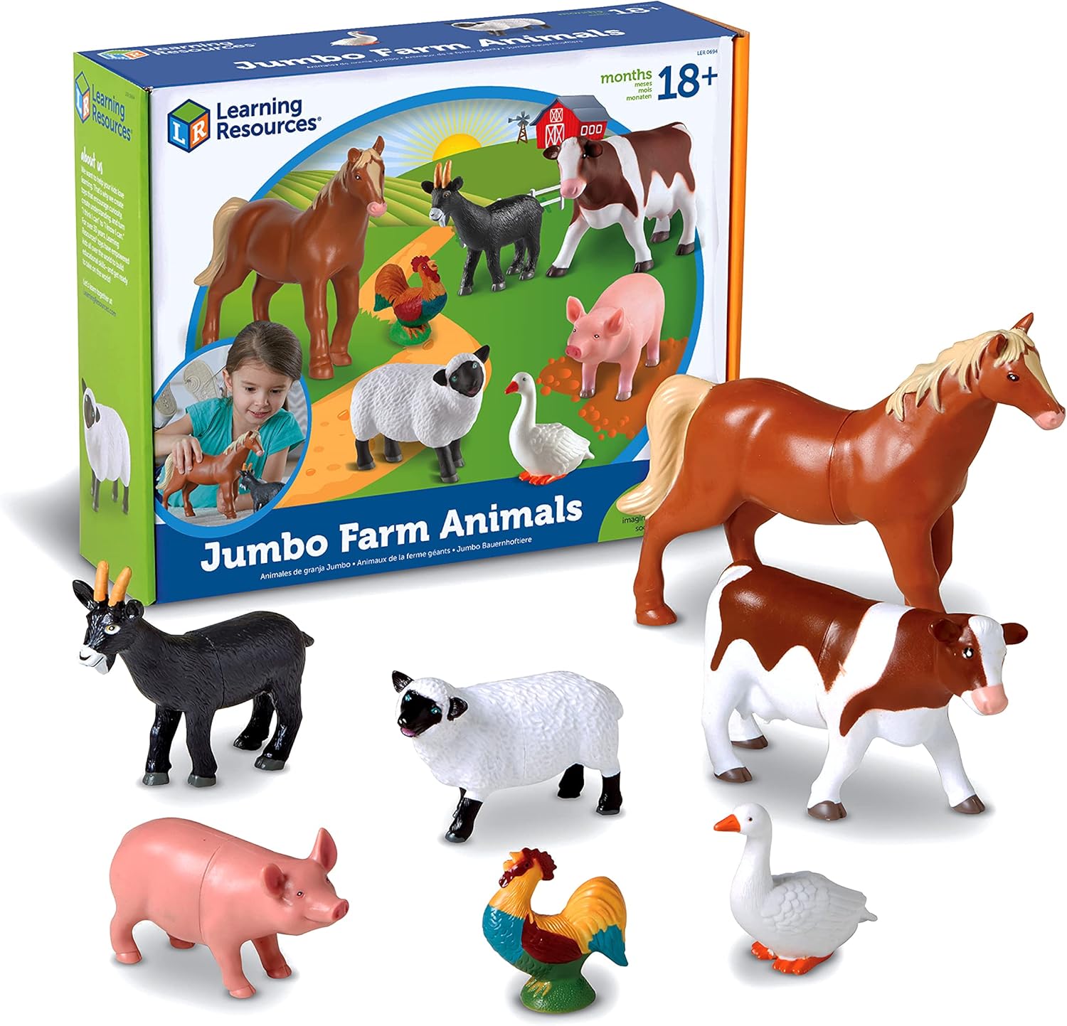 Learning Resources Jumbo Farm Animals