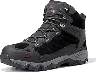 NORTIV 8 Men's Waterproof Hiking Boots Outdoor Mid Trekking Lightweight Mountaineering Shoes
