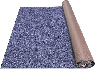 Happybuy Deep Blue Marine Carpet 6 ft x 29.5 ft Marine Carpeting Marine Grade Carpet for Boats with Waterproof Back Outdoor Rug for Patio Porch Deck Garage Outdoor Area Rug Runner Non-Slide Porch Rug