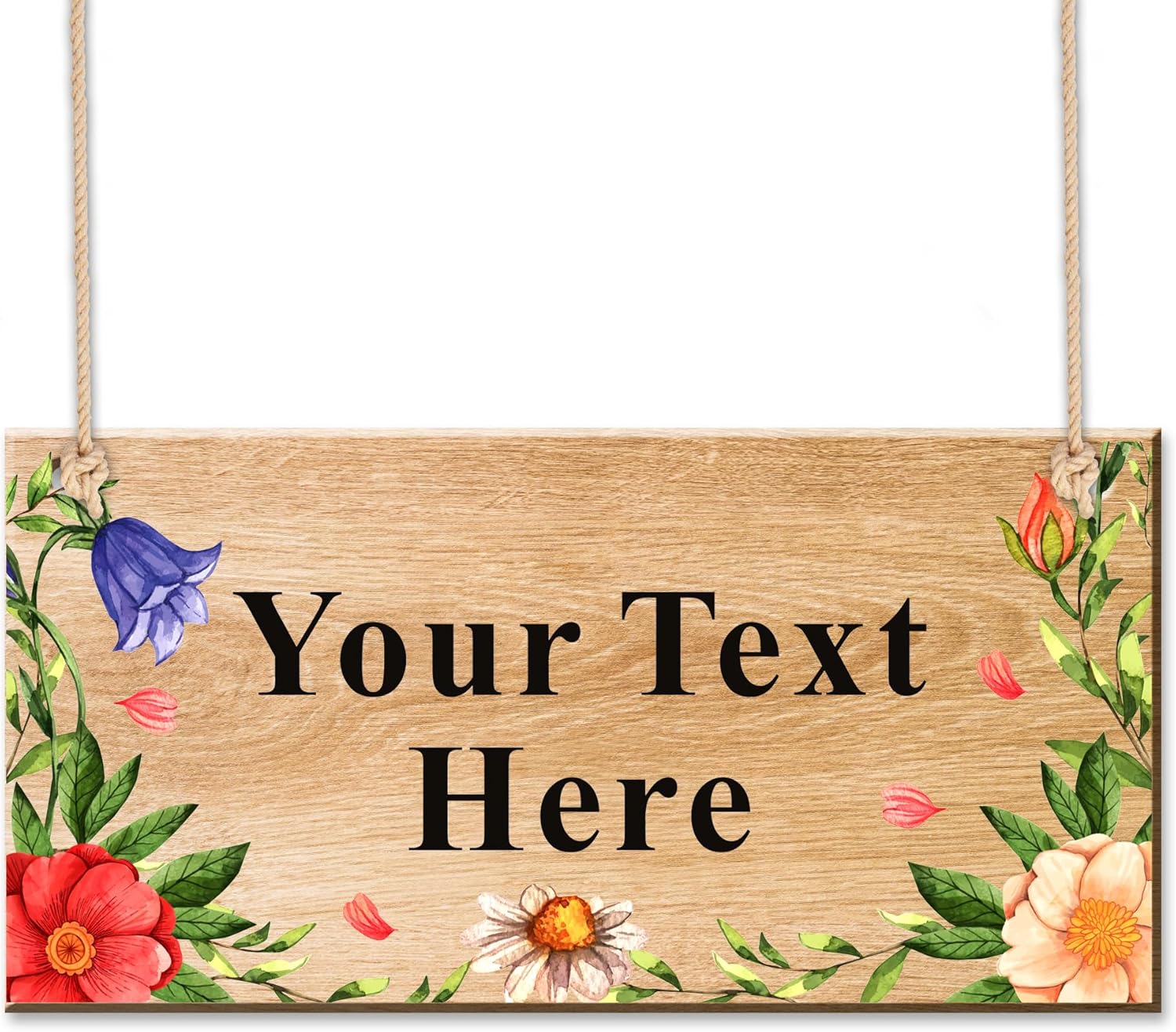 Personalised Garden Signs and Plaques for Outside Garden Signs Wooden Signs Welcome Sign Door Hanging Wall Sign Yard Signs House Plaque Home Decor Christmas Gardening Gifts with Any Text(Design 1)