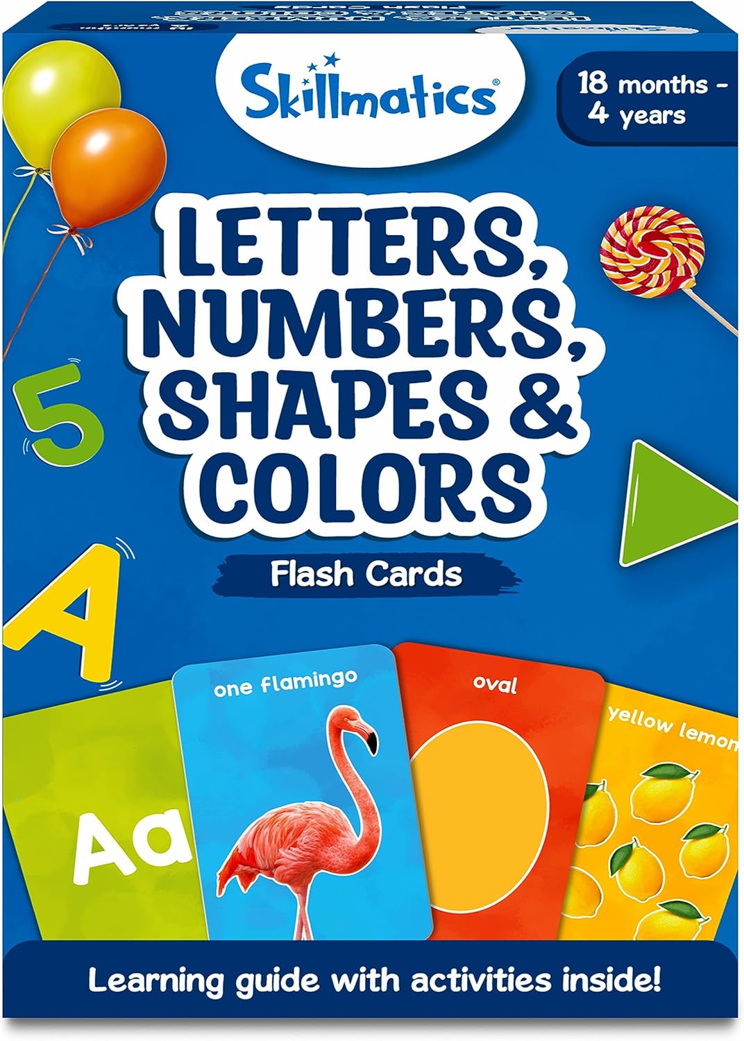 Skillmatics Thick Flash Cards for Toddlers - Letters, Numbers, Shapes & Colors, Learning Aids, Christmas Stocking Stuffers, Montessori Toys, Preschool Activities, Gifts for Kids Ages 1, 2, 3, 4 Years