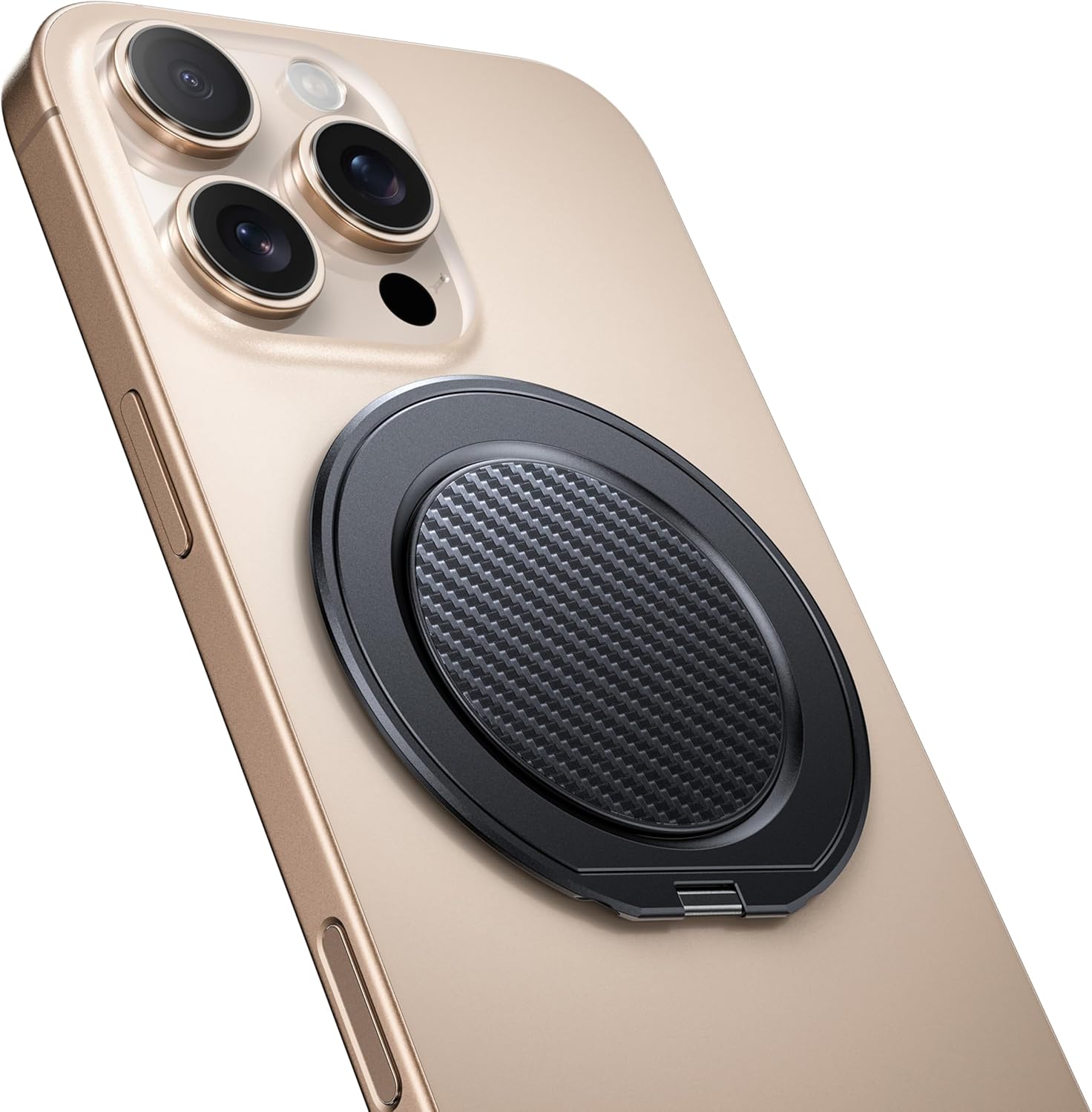 andobil [2025 Ultra-Thin] Magnetic Phone Grip for MagSafe [360° Rotate] Phone Ring Holder & Kickstand, Compatible with MagSafe Accessories iPhone 16 Pro Max/Plus iPhone 15/14/13/12, One-Hand Grip