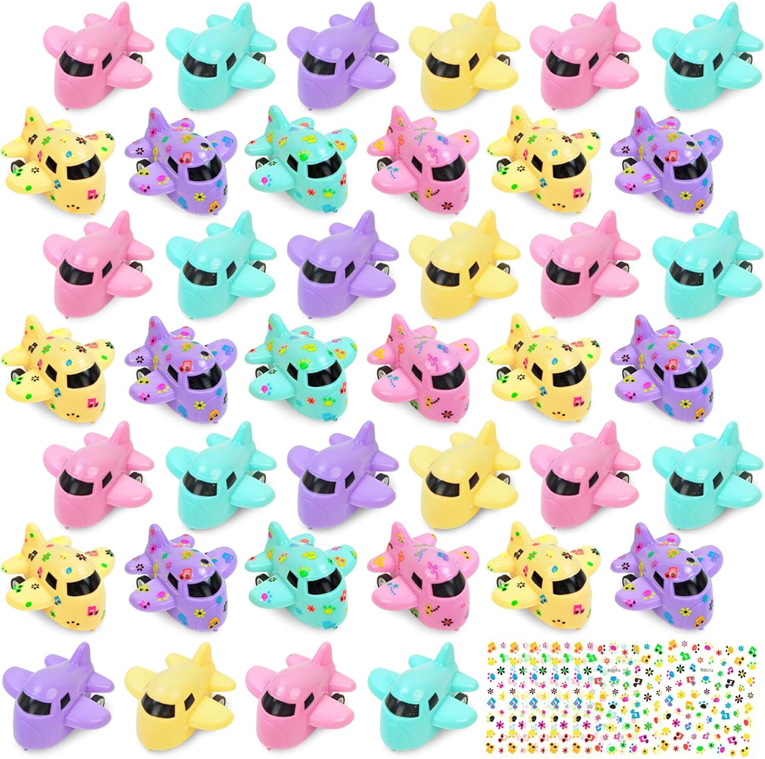 Vileafy Treasure Box Toys for Classroom – 40Pcs Airplane Toys for Toddlers 3-5, Goodie Bag Stuffers, Classroom Rewards, Dentist Treasure Chest Toys for Boys and Girls