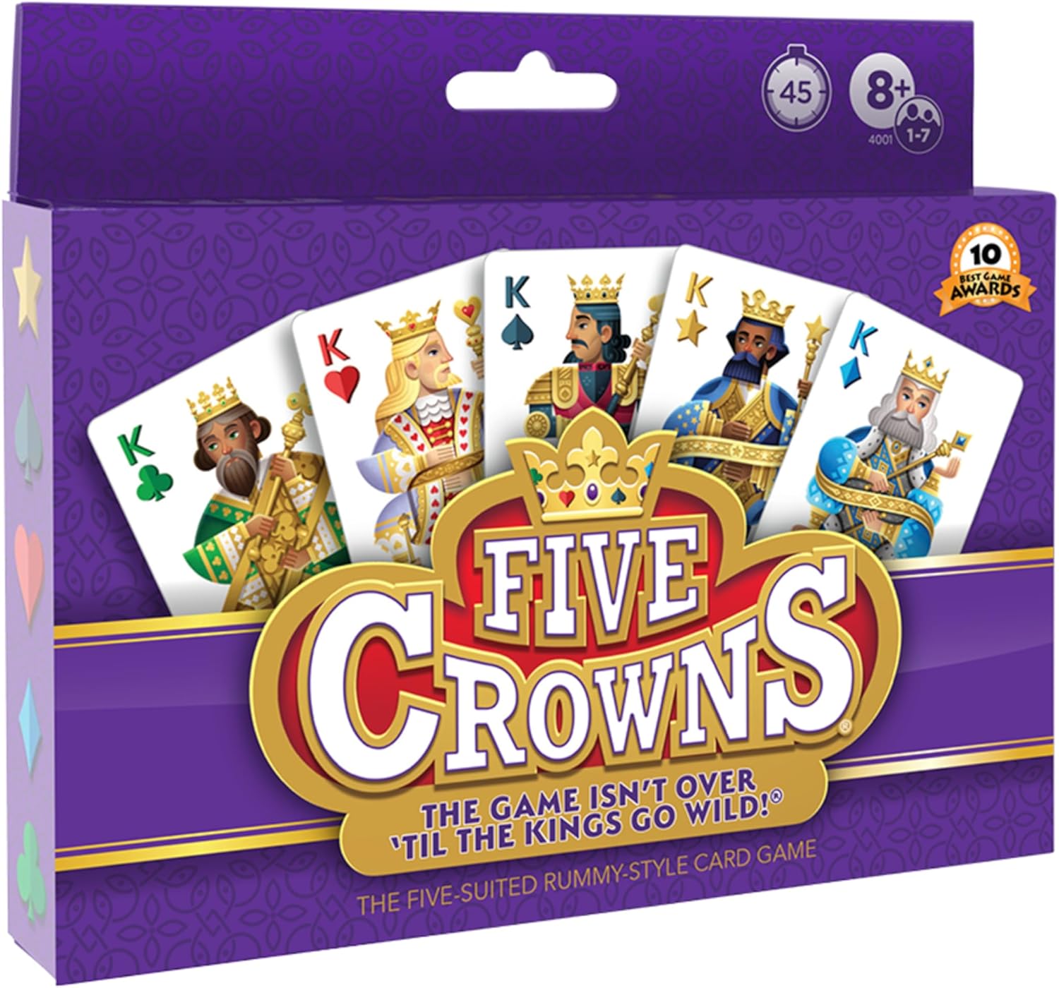PlayMonster Five Crowns | Rummy-Style Family Card Game | Award Winning Game For Family Game Nights | For Ages 8+